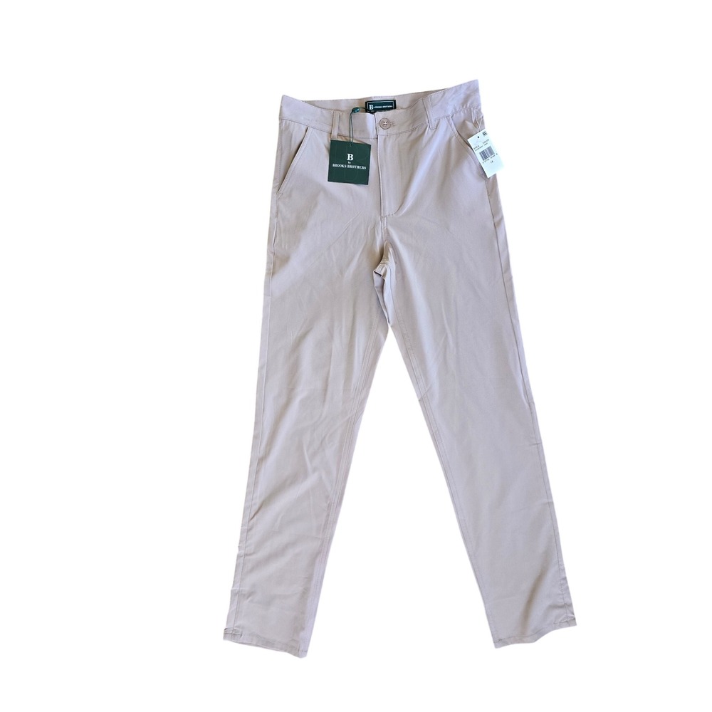 NWT B by Brooks Brothers Khaki Sand Chino Formal Dress Pants Lightweight Size 14